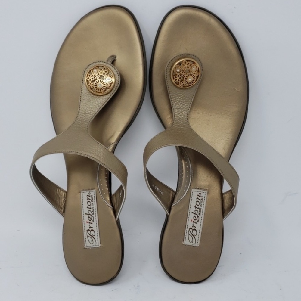 Gold Brighton sandals